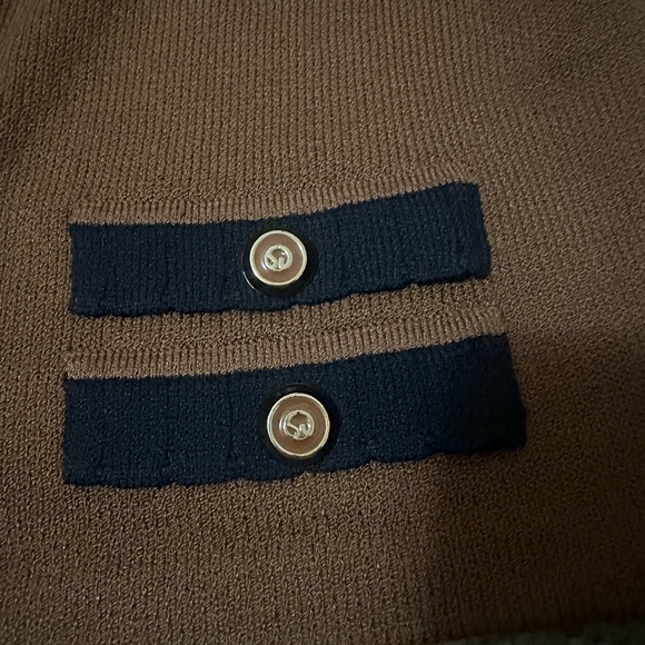 St. John  collection by Marie Gray Brown and Black Cardigan size S - Picture 4 of 9